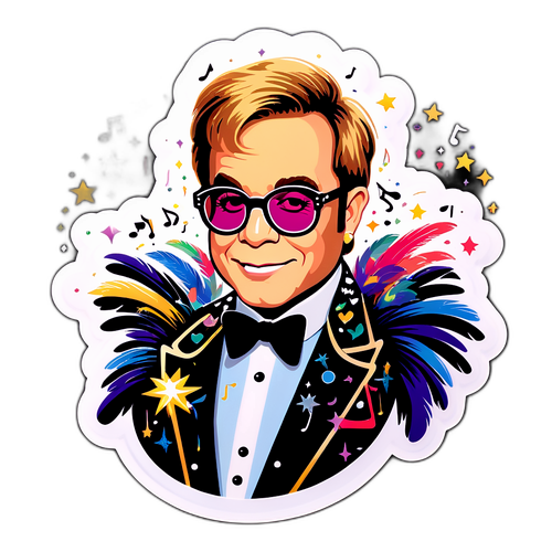 En eksentrisk klistremerke av Elton John