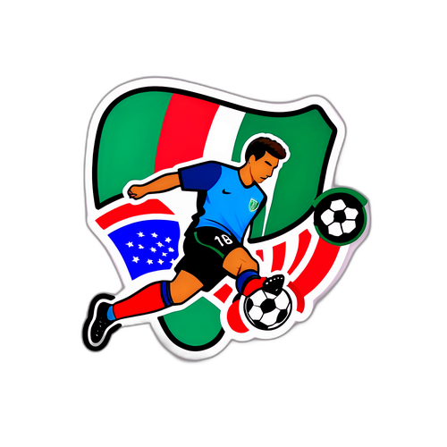 Hình dán cầu thủ bóng đá giữa Mỹ và Mexico