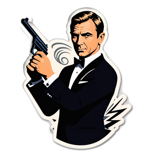 James Bond-temat klistermärke