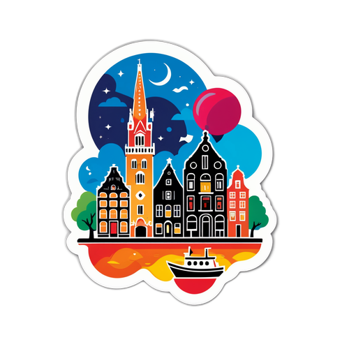 Φανταστικός αυτοκόλλητος για τη νυχτερινή ζωή του Άλκμααρ