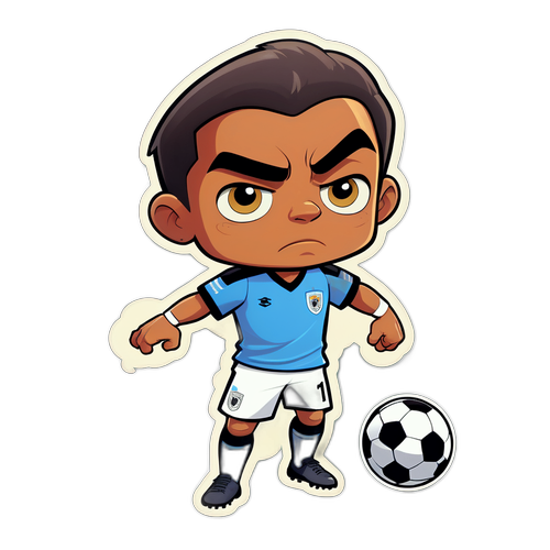 Personagem de futebol animado