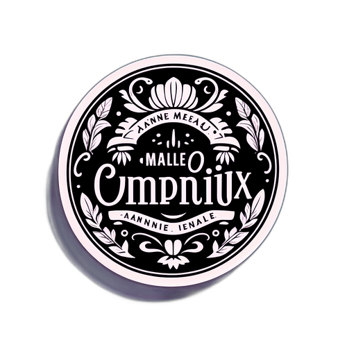 Conception d'un sticker minimaliste avec le nom Anne Meaux