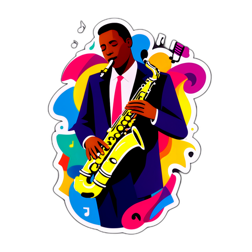 Jazzmuzikant op saxofoon