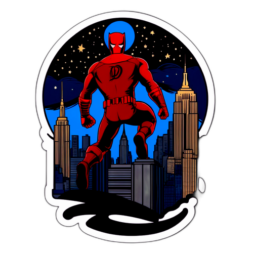 Daredevil sur un gratte-ciel de New York