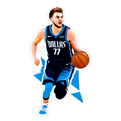 Adesivo do Luka Doncic em Ação