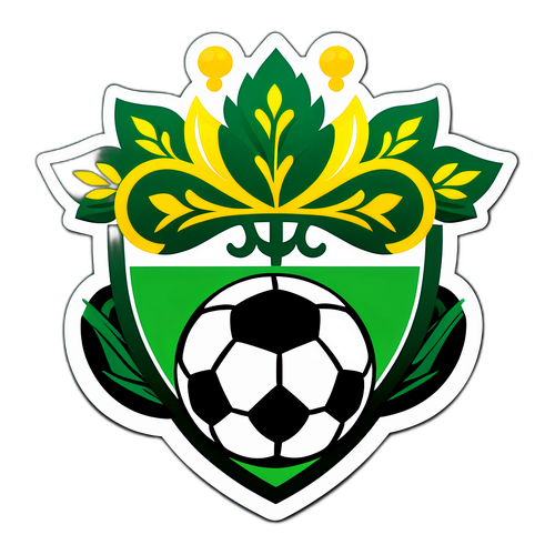 Vibrant Betis-klistremerke med fotball og grønnblad