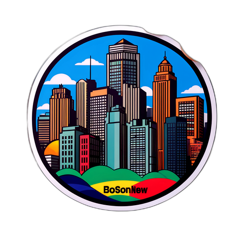 WHDH Boston News Cityscape Sticker