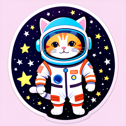 宇航員貓貼紙
