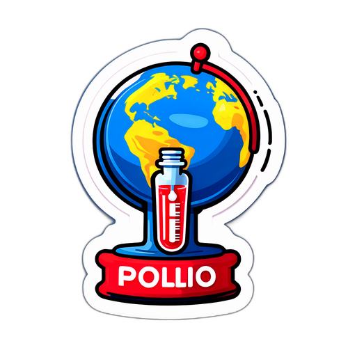 Sticker zwiększający świadomość o polio