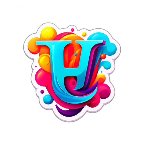 Conception créative de la lettre 'H'