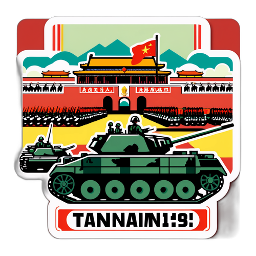 1993军队阅兵场景回忆贴纸