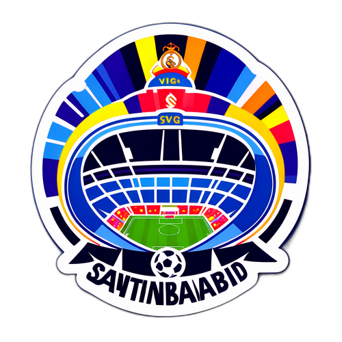 Moderne klistermærke af Santiago Bernabéu Stadion