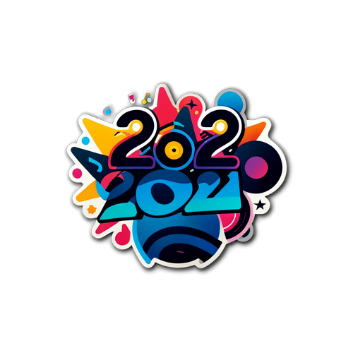 Sticker Divertido de Música 2024