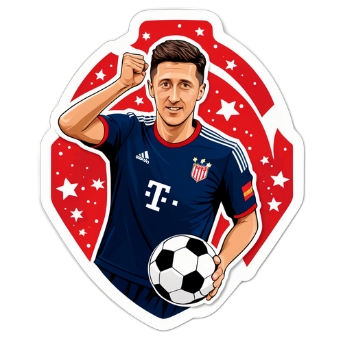 Autocolant cu Lewandowski