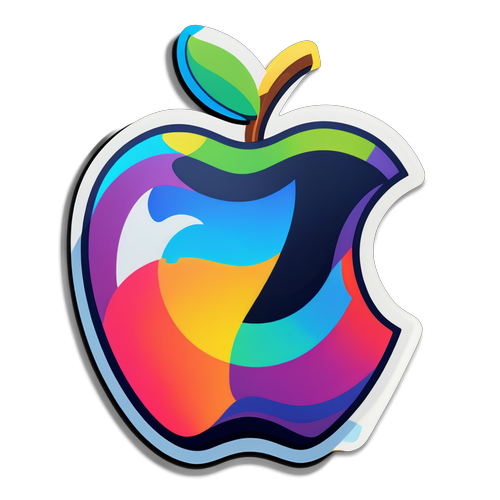 Makulay na Sticker ng Apple iOS 18.2 Update