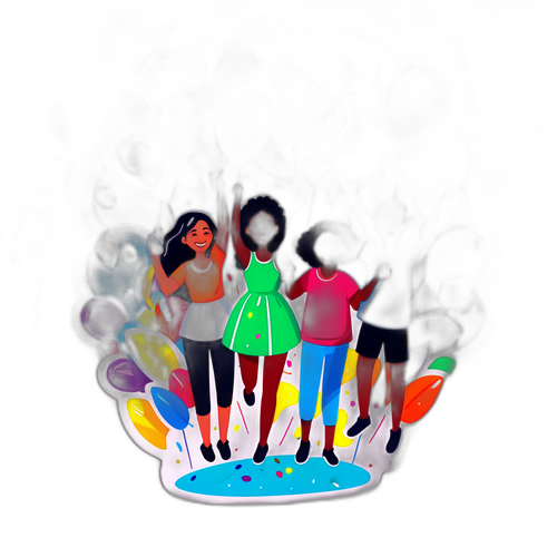 Vibrant Festival Celebration Sticker