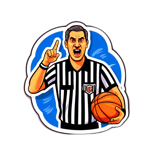 Nakakatawang Sticker ng Referee sa Basketball