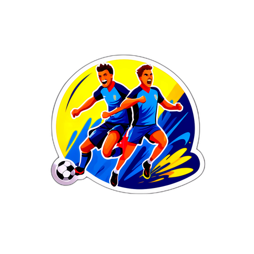 Sticker với hình ảnh trận đấu kịch tính