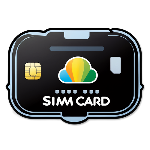 행복한 SIM 카드 보호 서비스 순간 스티커