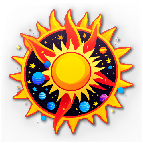 Sticker ng Agham: Mga Solar Flare mula sa Araw