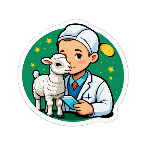 人工育 lambs 贴纸