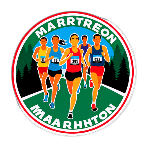 常青馬拉松主題貼紙