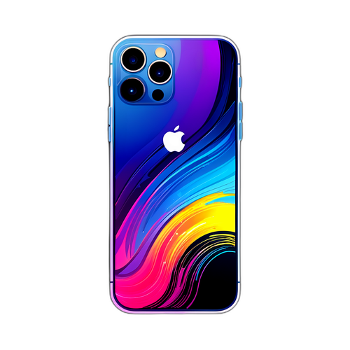Design moderne d'un iPhone 17 Pro avec effets de lumière éblouissants