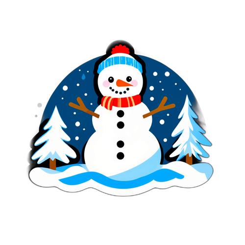 Снегопад в Якутске: милый снеговик