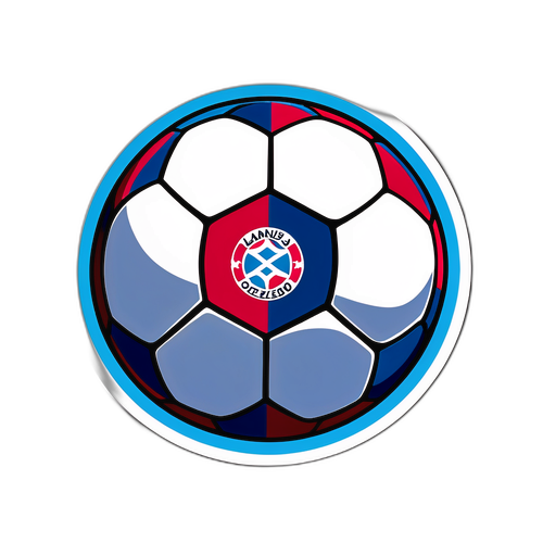 Pelota de Fútbol con Logos de Lanús y San Lorenzo