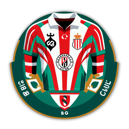 Klistermerke av Athletic Clubs ikoniske røde og hvite stripete drakt