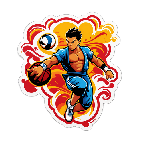 Design di Diao in Azione Sportiva