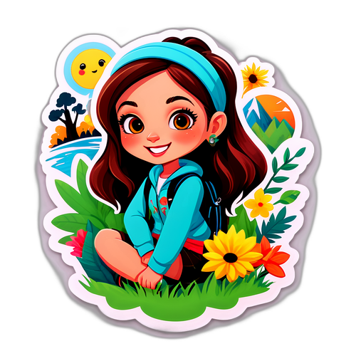 Avontuurlijke Dina Tersago Sticker