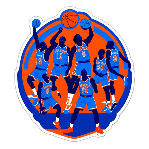 Sticker na Nagdiriwang sa Knicks at Kanilang Mahihiwagang Sandali