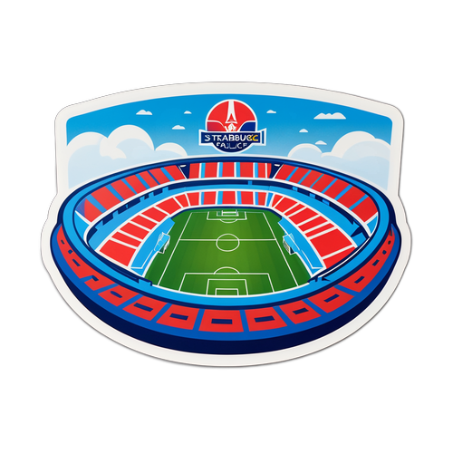 Наліпка у формі футбольного стадіону