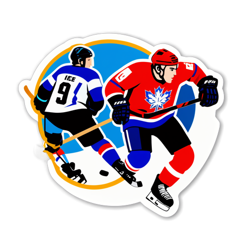 Jääkiekko pelaajat toiminnassa IIHF-logo