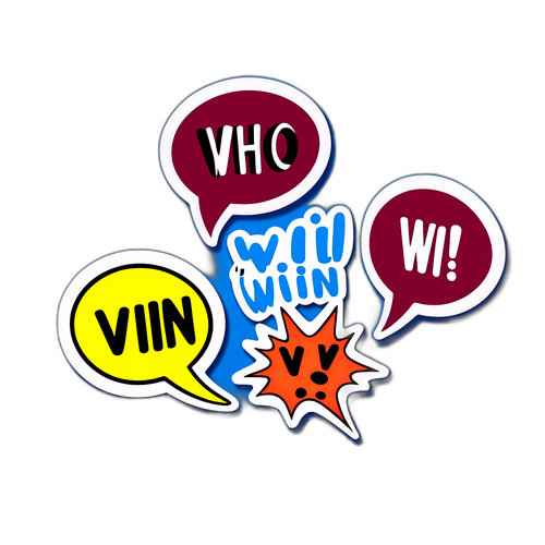 Hình dán thú vị với các bong bóng hội thoại phong cách truyện tranh