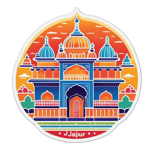 जयपुर का अद्भुत वास्तुकला स्टिकर