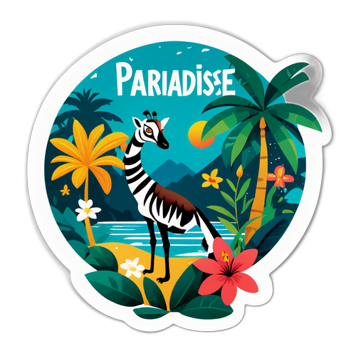 Madagaskar-tema klistermærke