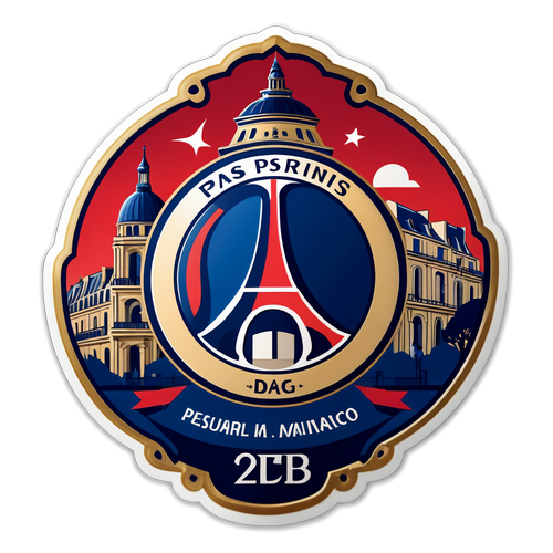 Sticker ya Alama ya PSG na Landmark ya Paris