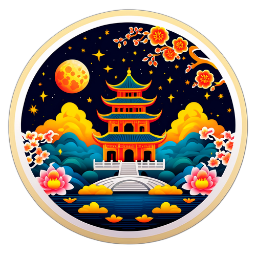 中秋节月亮贴纸