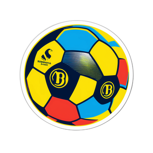 Actionfyldt klistermærke med Mamelodi Sundowns og Borussia Dortmund logoer