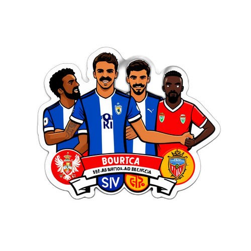 Кумедний наклейка про суперництво між Порту та Бенфікою