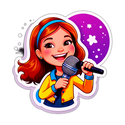 Vrolijke Sticker met Ilse Van De Veire