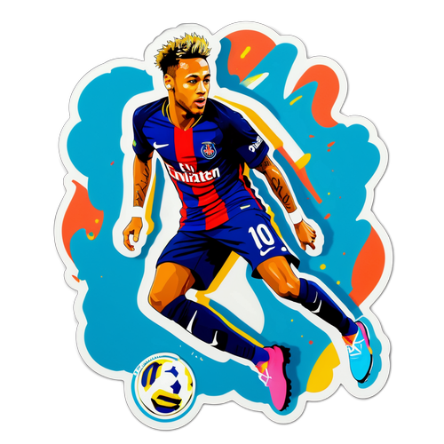 Стильная наклейка с Неймаром