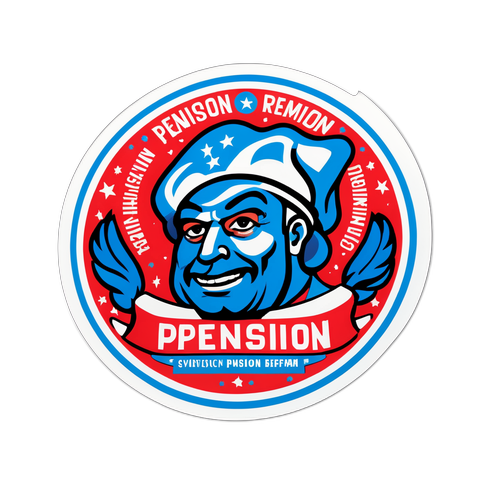 Autocollant inspiré par les manifestations contre la réforme des retraites