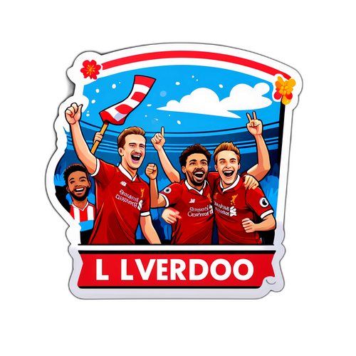 Sticker cu un moment fericit din meciul Liverpool - Sunderland