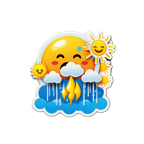 Sticker Ramalan Cuaca Ceria