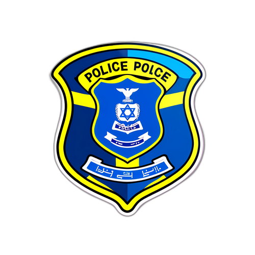 מדבקה בסגנון משטרת ישראל להדגשת בטיחות קהילתית