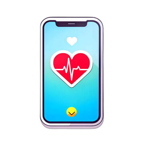 Minimalist iPhone Sundhed App Sticker
