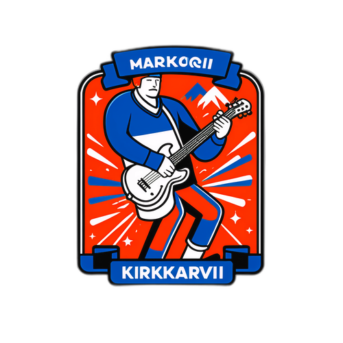 Kirkkojärven musiikkimarssi -teemastickeri